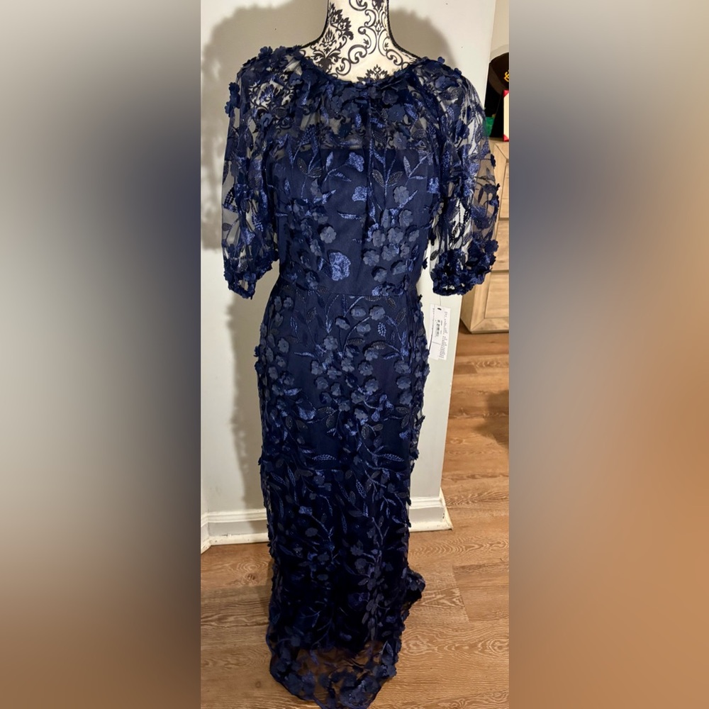 Maggy London Navy Blue Floral Dress